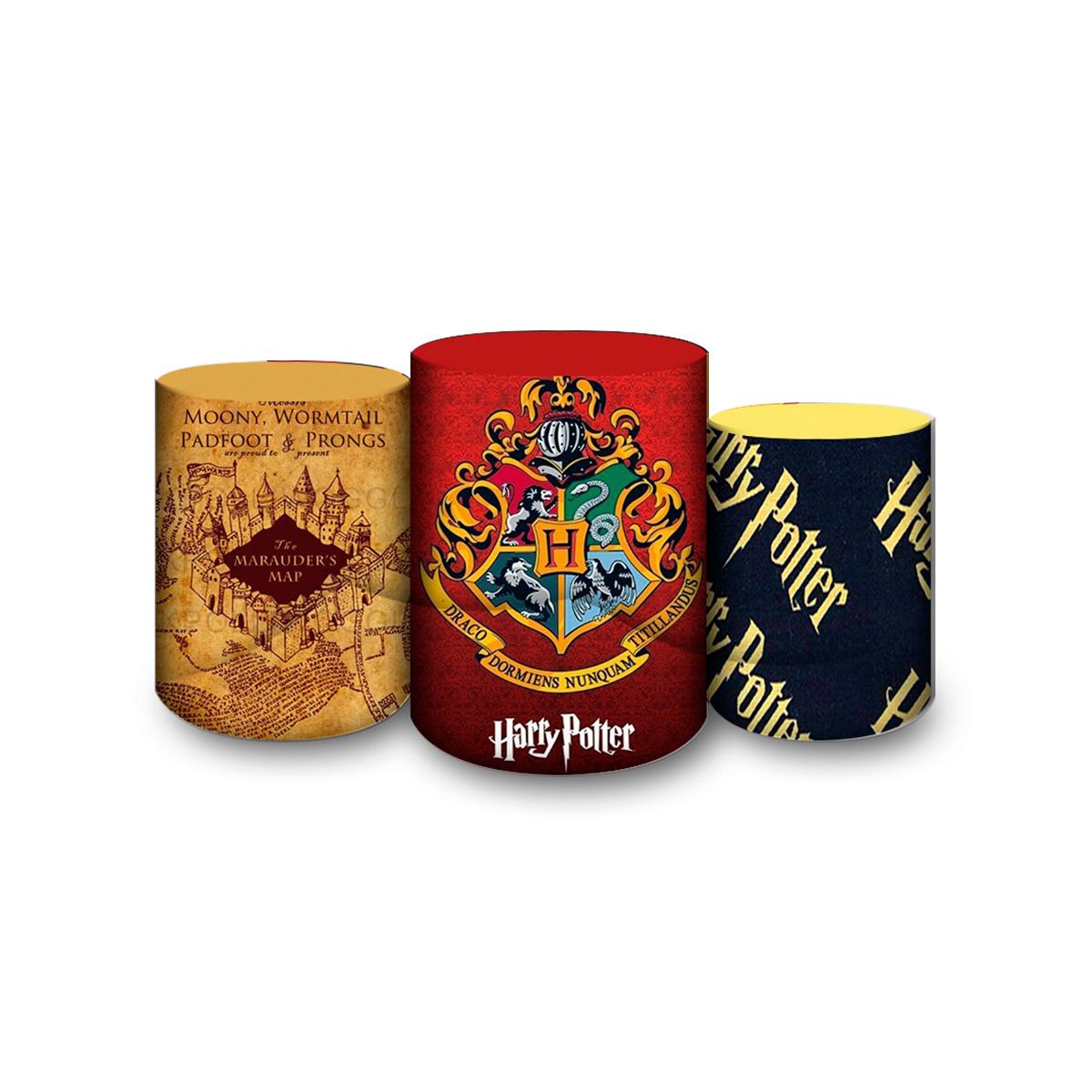 Trio Capas Cilindros Sublimados Tema Harry Potter ... - Painel Festivo