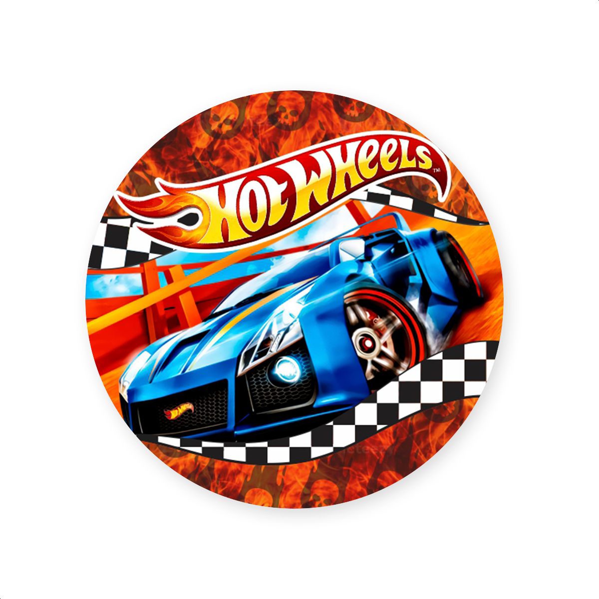 Capa Painel Redondo Sublimados Tema Hotwheels 986 ... - Painel Festivo