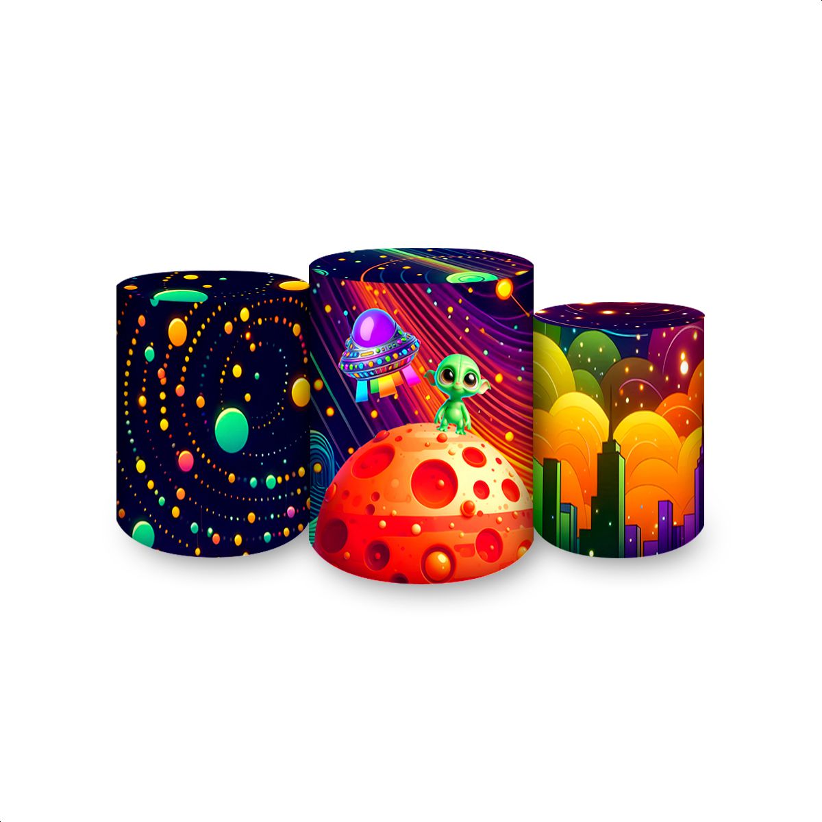 Trio Capas Cilindros Subl... - Painel Festivo