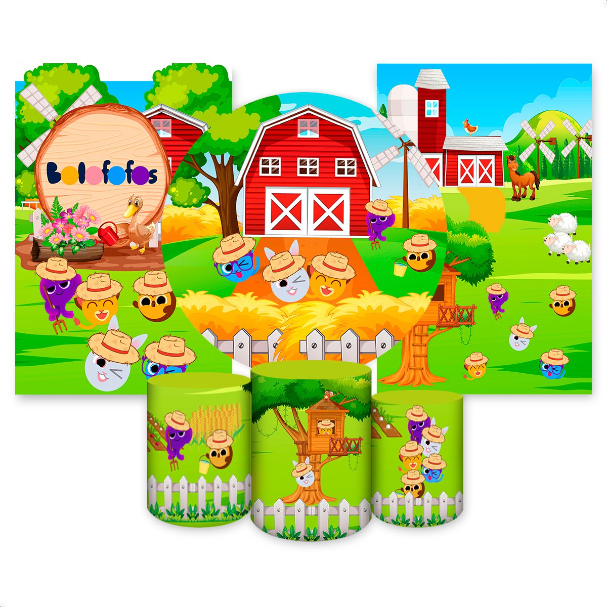 Kit Capa Painel Redondo +... - Painel Festivo