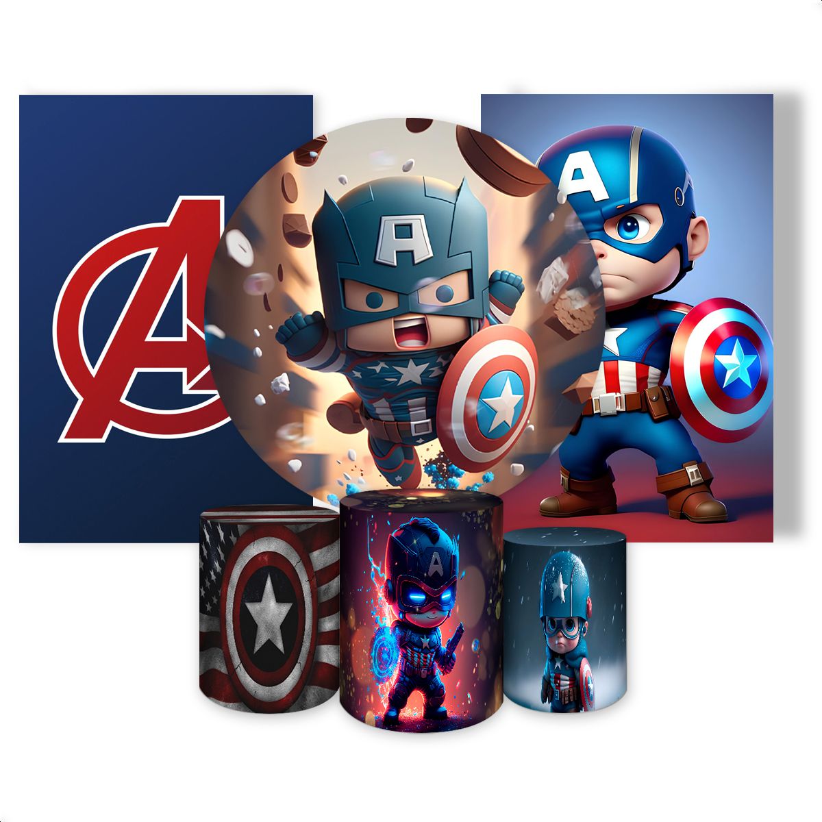Kit Capa Painel Redondo +... - Painel Festivo