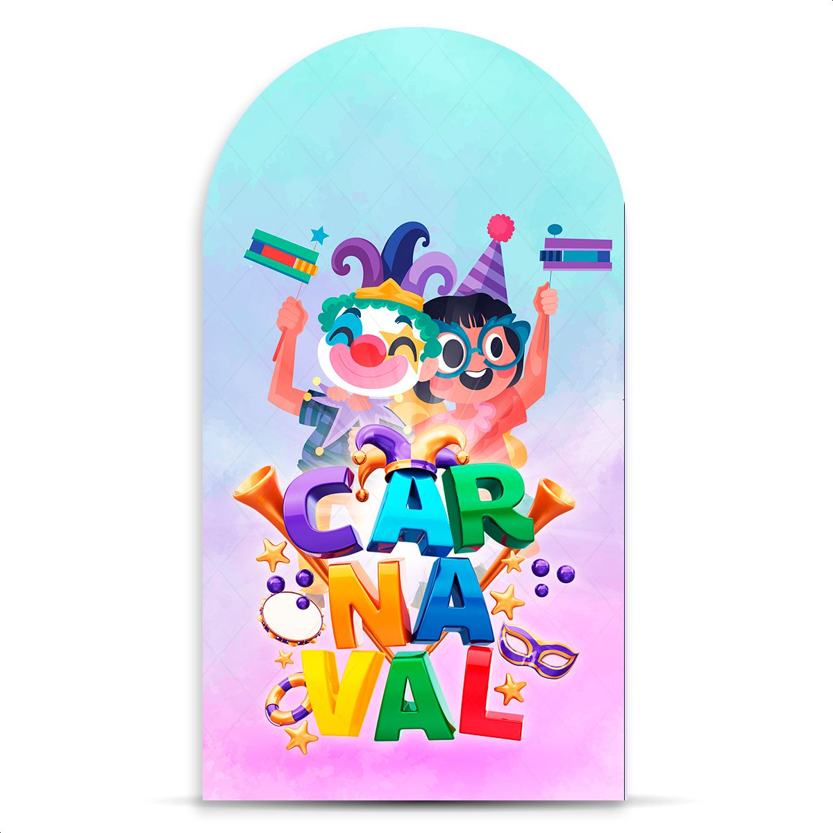Capa Painel Romano Sublimado Tema Carnaval Kids -... - Painel Festivo