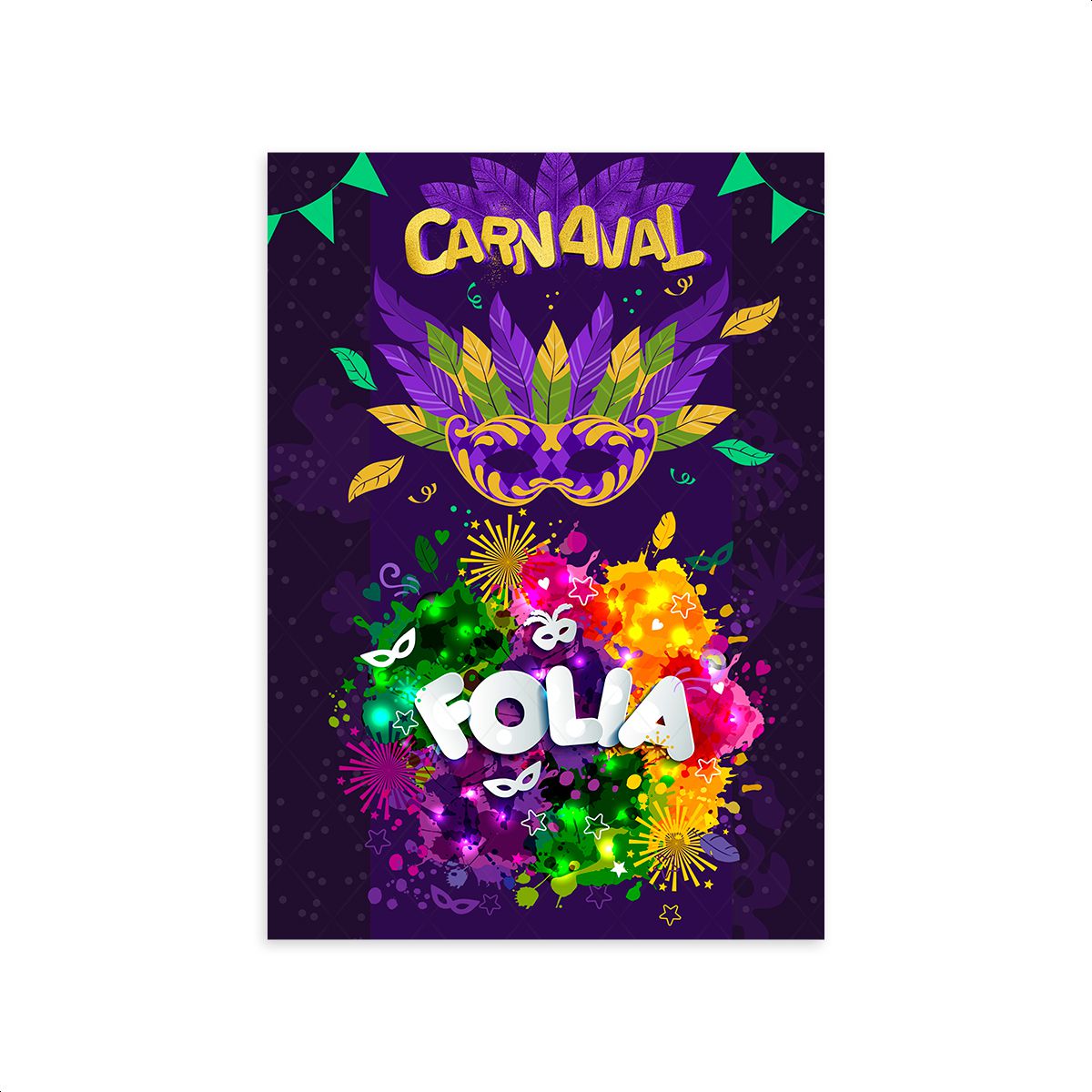 Capa Painel Retangular Sublimado Tema Carnaval 257... - Painel Festivo