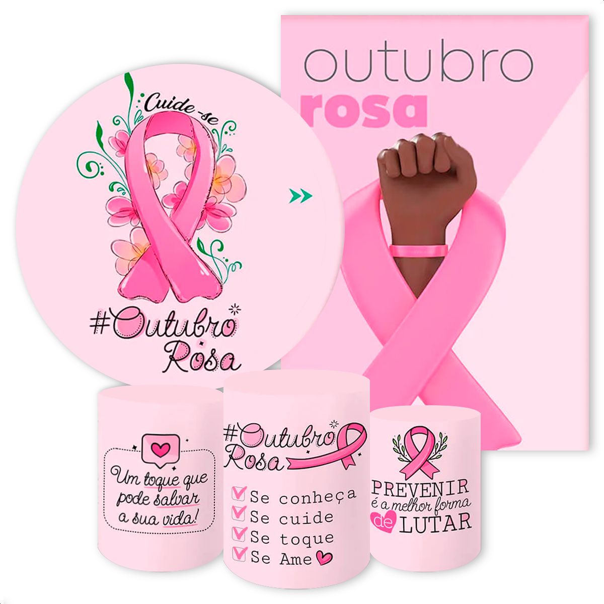 Kit 5 peças Capa Retangul... - Painel Festivo