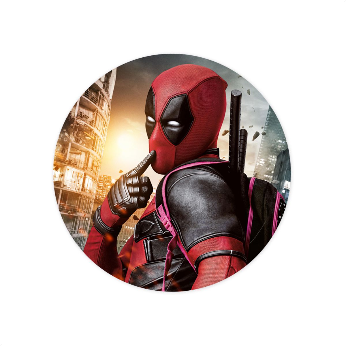 Capa Painel Redondo Sublimados Tema Deadpool 4001 ... - Painel Festivo