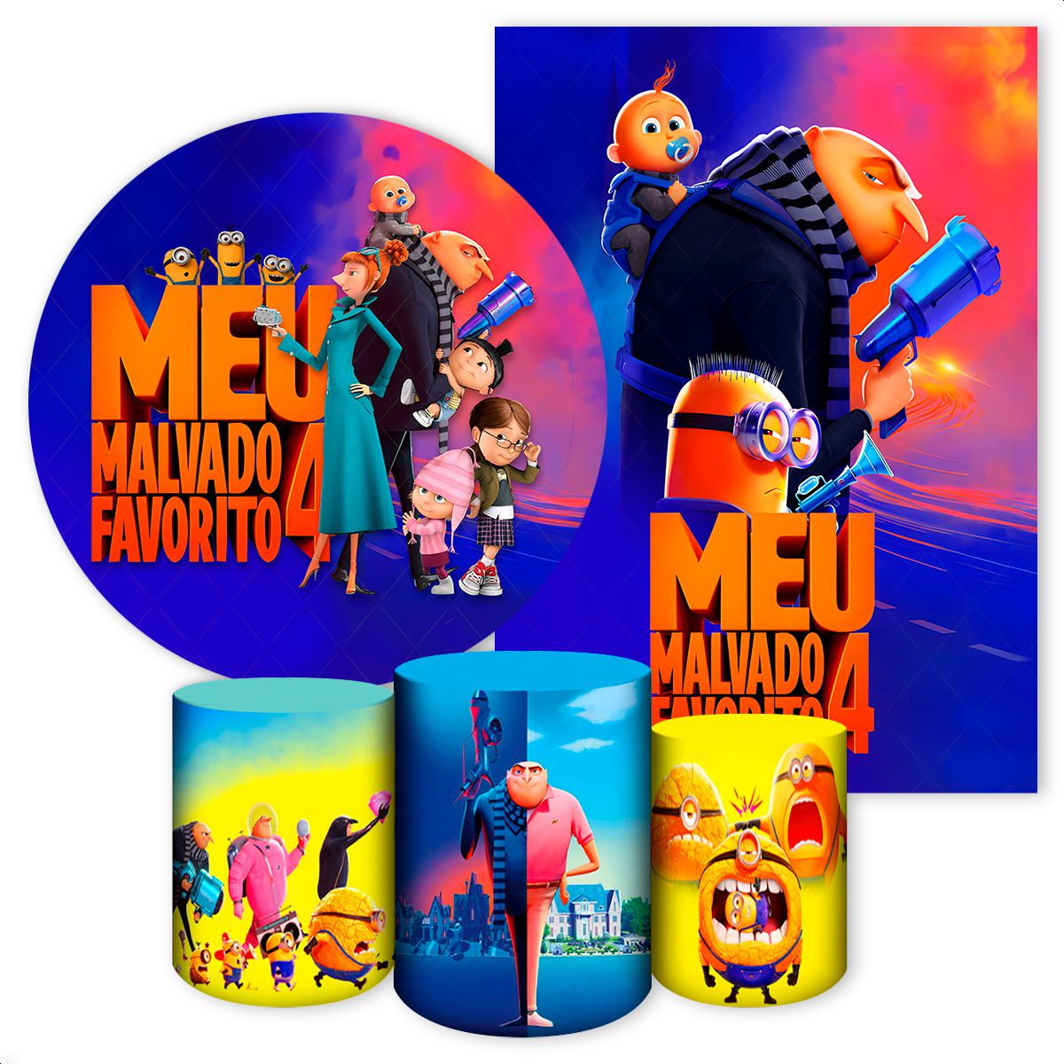 Kit 5 Peças Capa Redonda ... - Painel Festivo