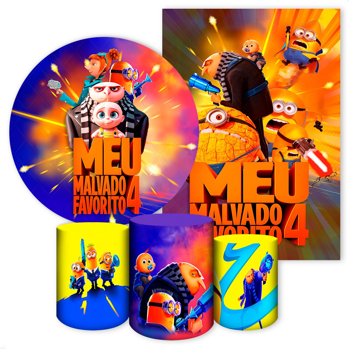 Kit 5 Peças Capa Redonda ... - Painel Festivo