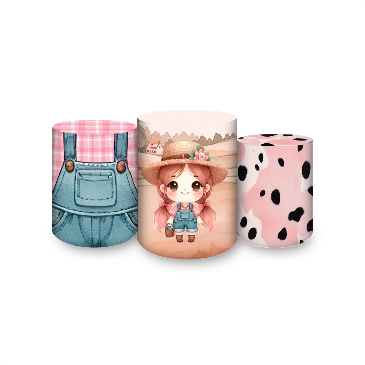 Trio Capas Cilindros Subl... - Painel Festivo