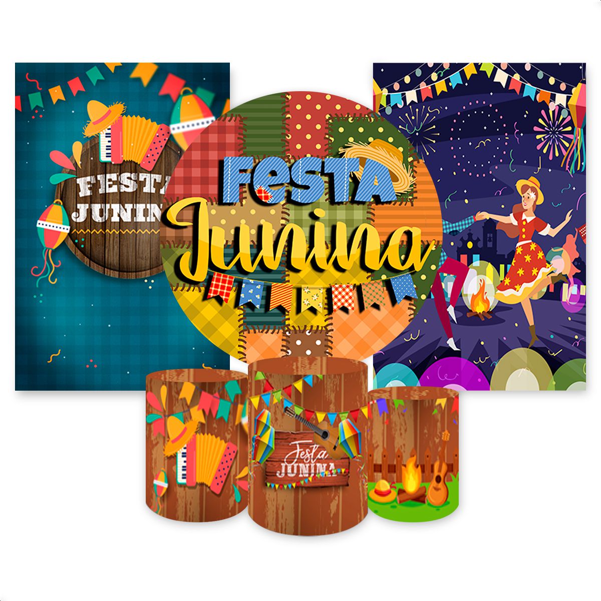 Kit Capa Painel Redondo +... - Painel Festivo