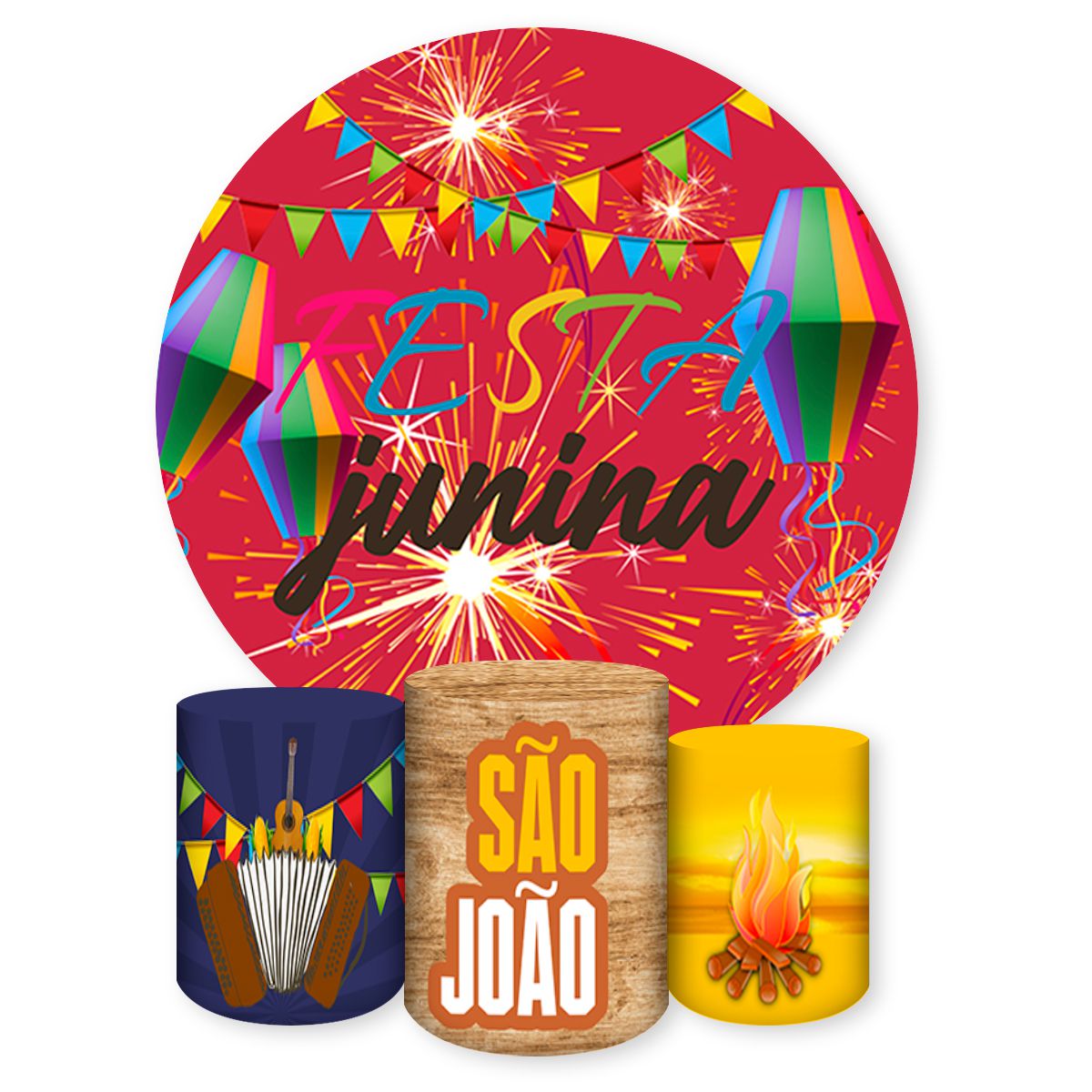 Capa Painel + Trio Capas ... - Painel Festivo