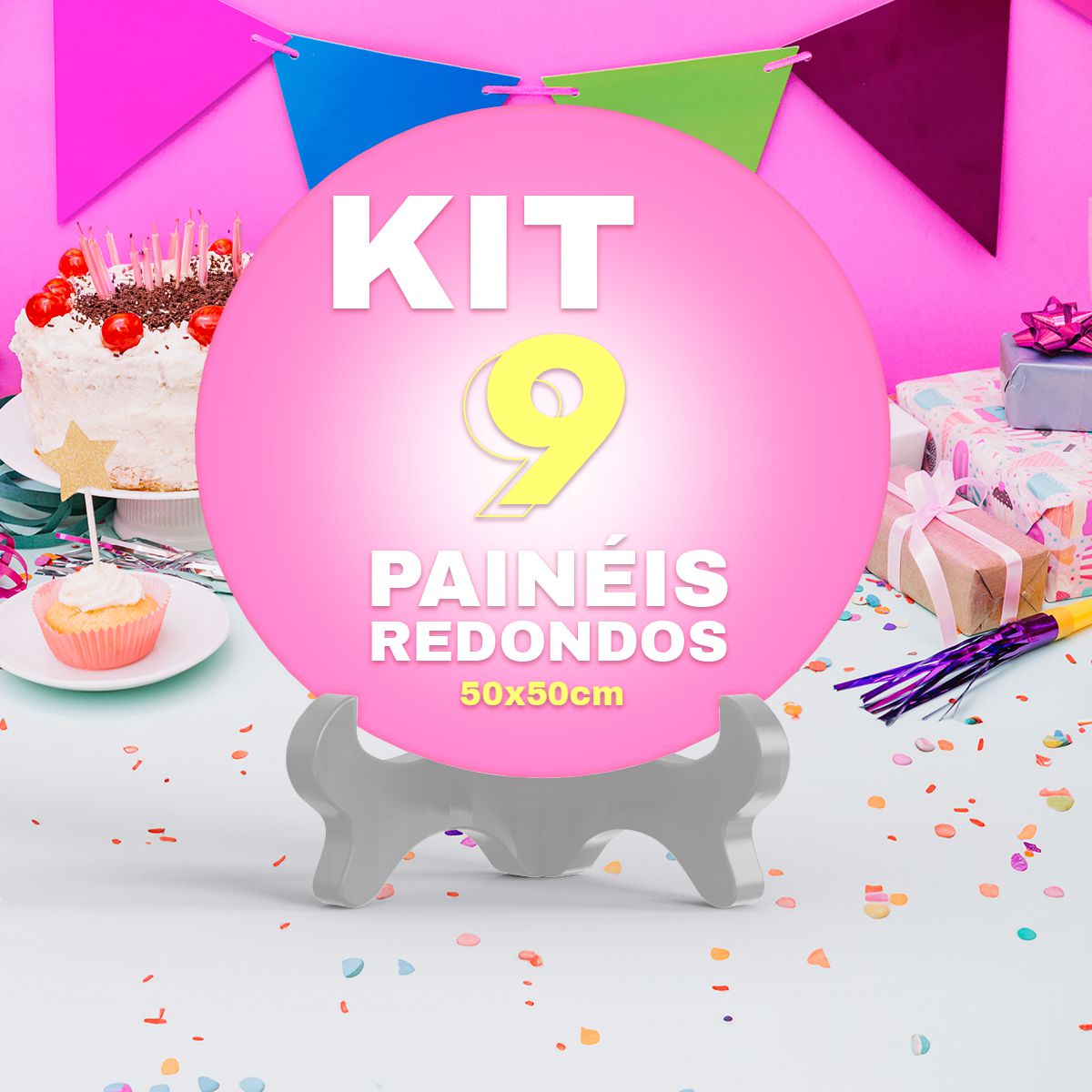 KIT 9 CAPAS 50X50 - KIT 9 50X50 - Painel Festivo