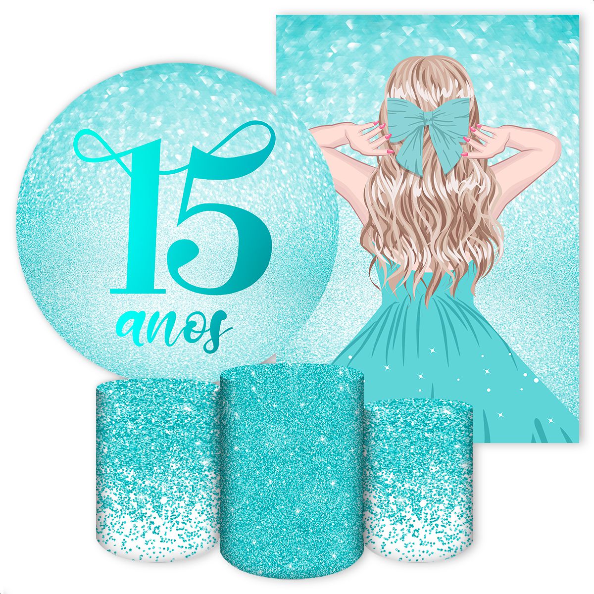 KIT 5 CAPAS 15 ANOS - 373 - KIT 5 CAPAS 373 - Painel Festivo