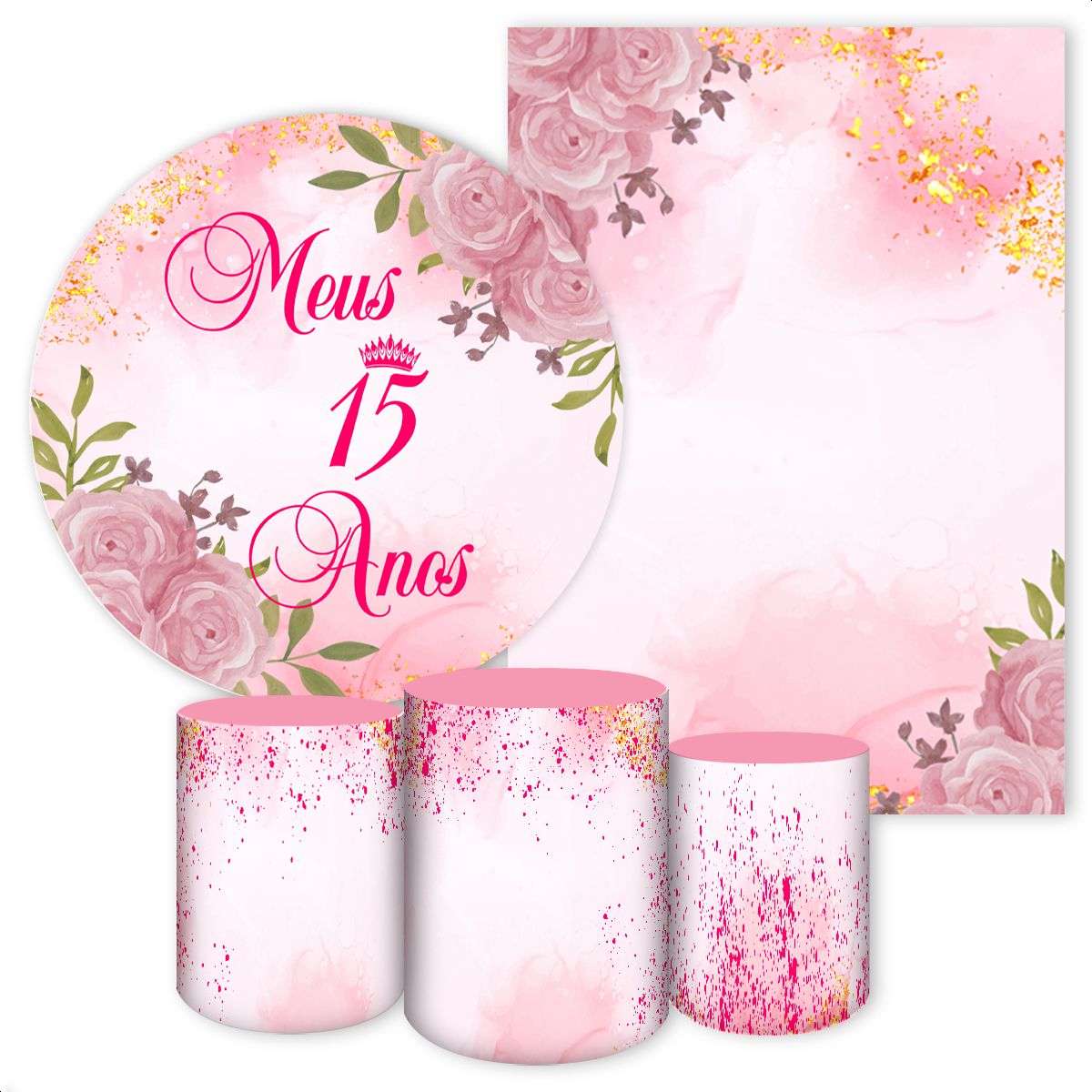 KIT 5 CAPAS 15 ANOS - 4100 - KIT 5 CAPAS 4100 - Painel Festivo