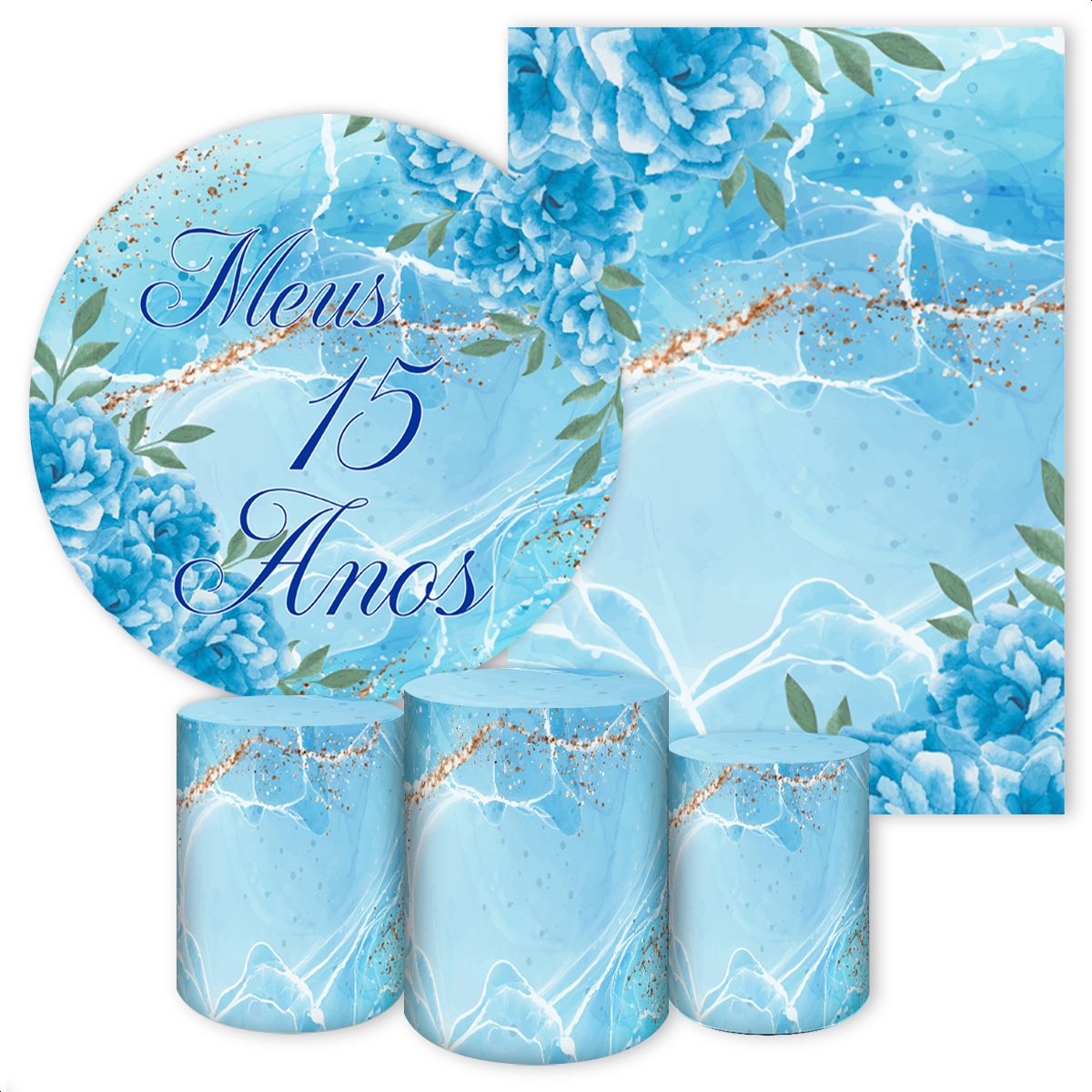 KIT 5 CAPAS 15 ANOS - 4102 - KIT 5 CAPAS 4102 - Painel Festivo