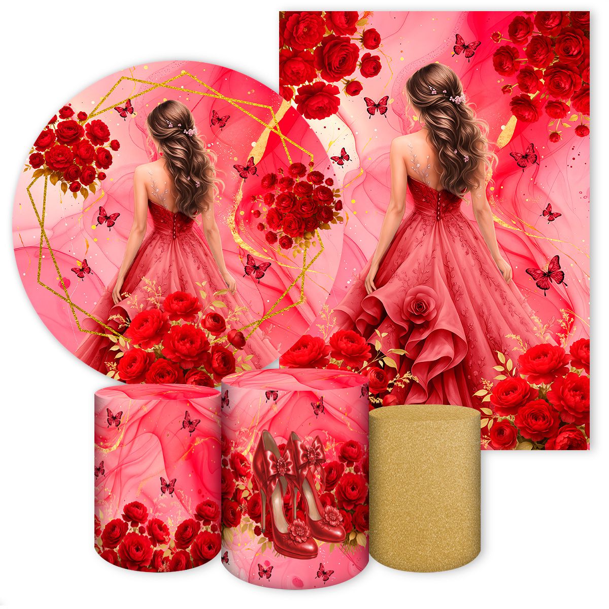 KIT 5 CAPAS 15 ANOS - 7055 - KIT 5 CAPAS 7055 - Painel Festivo