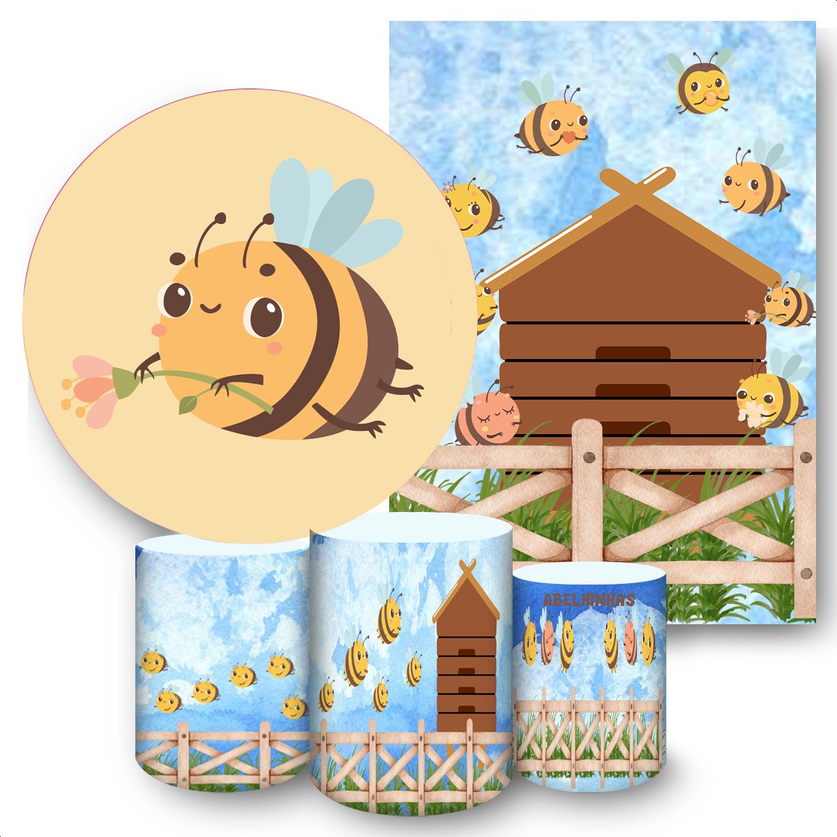 KIT 5 CAPAS ABELINHA - 355 - KIT 5 CAPAS 355 - Painel Festivo