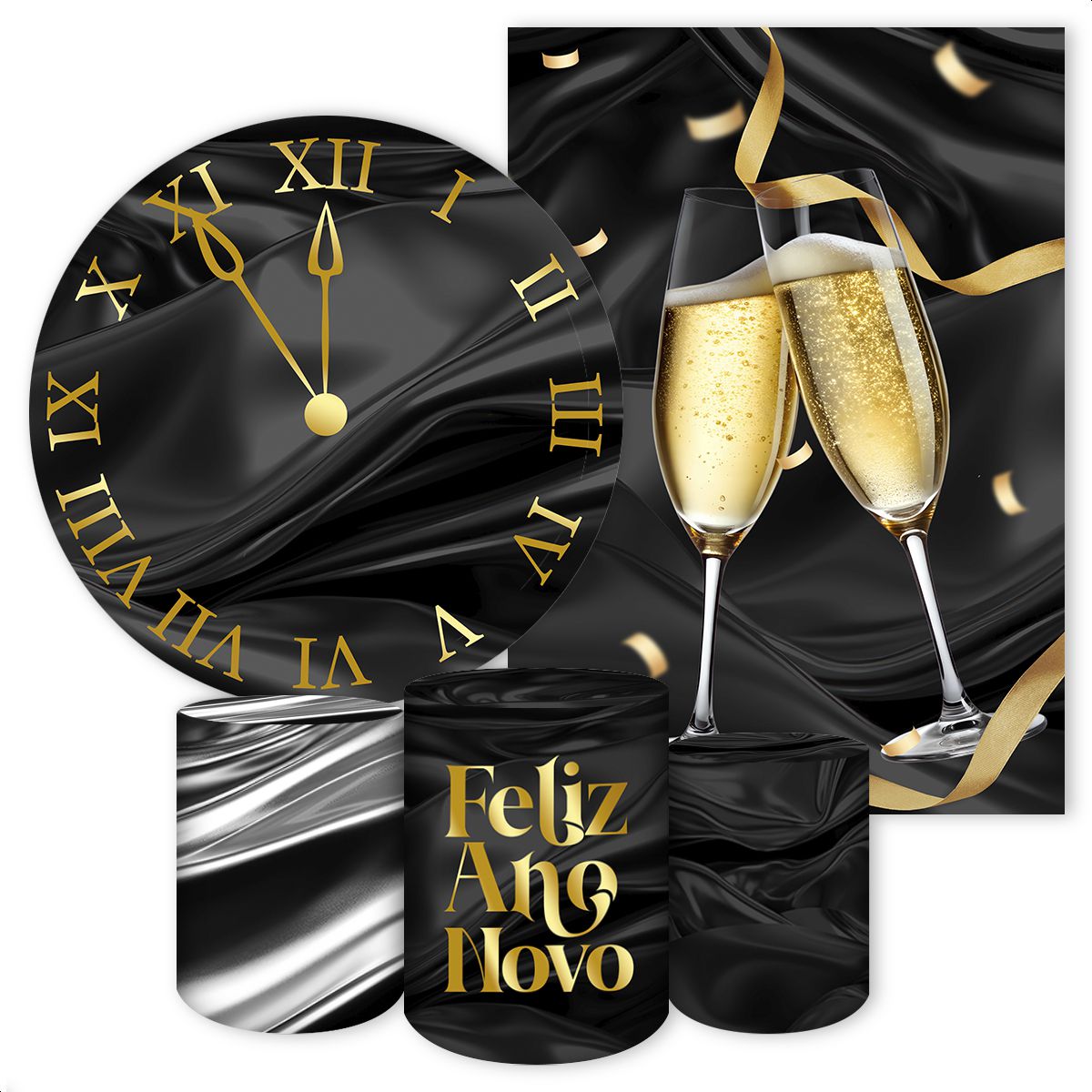 KIT 5 CAPAS ANO NOVO - 4617 - KIT 5 CAPAS 4617 - Painel Festivo