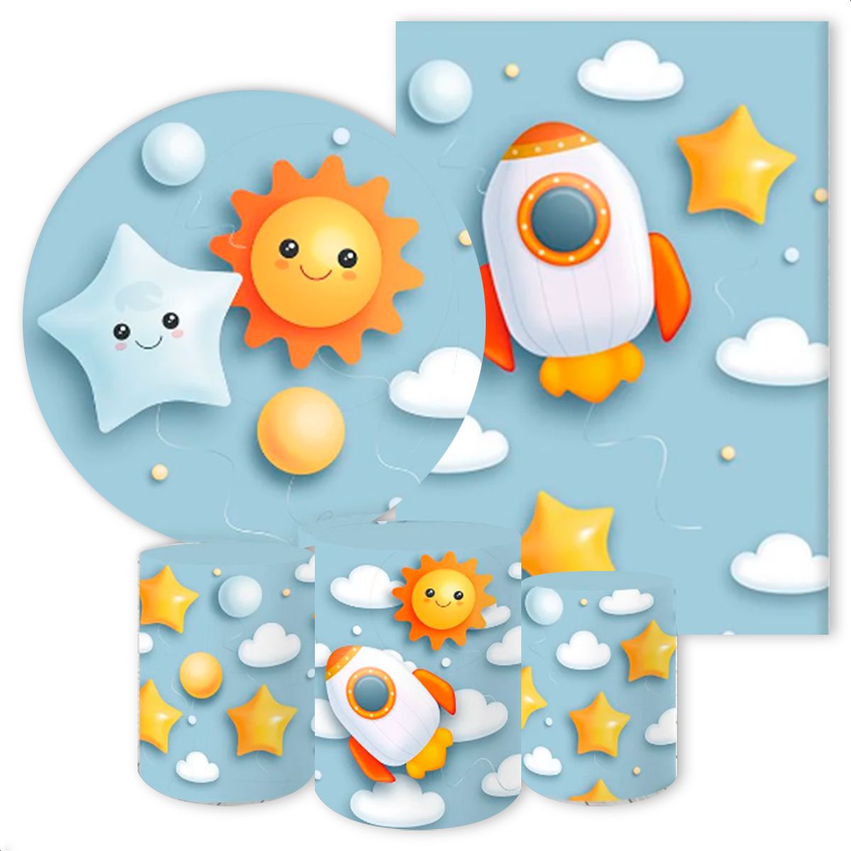 KIT 5 CAPAS ASTRONAUTA - 204 - KIT 5 CAPAS 204 - Painel Festivo