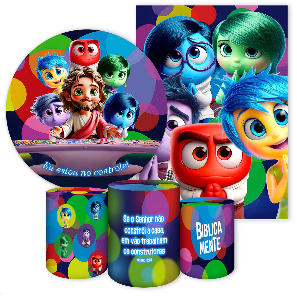 KIT 5 CAPAS BIBLICAMENTE - 4647 - KIT 5 CAPAS 4647 - Painel Festivo