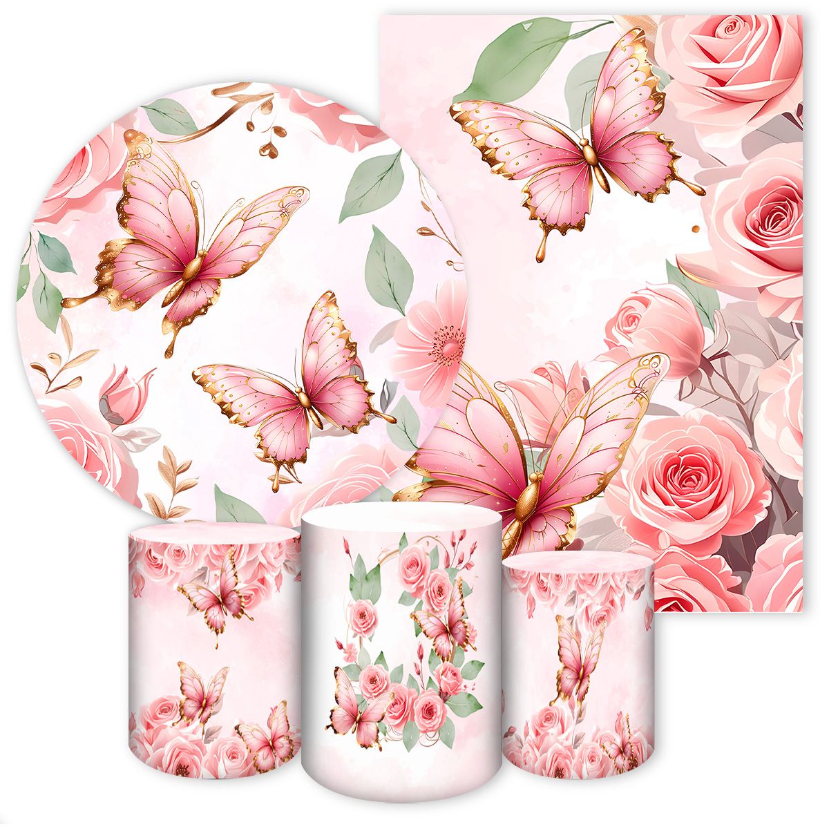 KIT 5 CAPAS BORBOLETA - 4655 - KIT 5 CAPAS 4655 - Painel Festivo