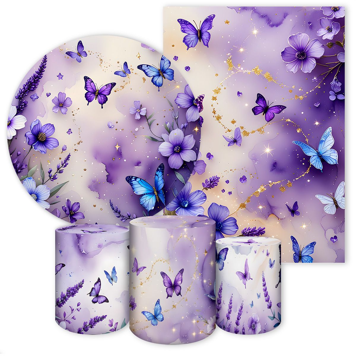 KIT 5 CAPAS BORBOLETA - 4656 - KIT 5 CAPAS 4656 - Painel Festivo