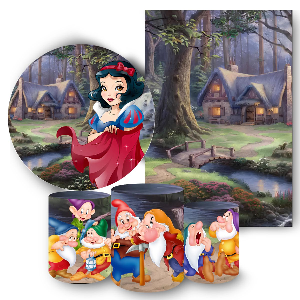 KIT 5 CAPAS BRANCA DE NEVE - 289 - KIT 5 CAPAS 289 - Painel Festivo