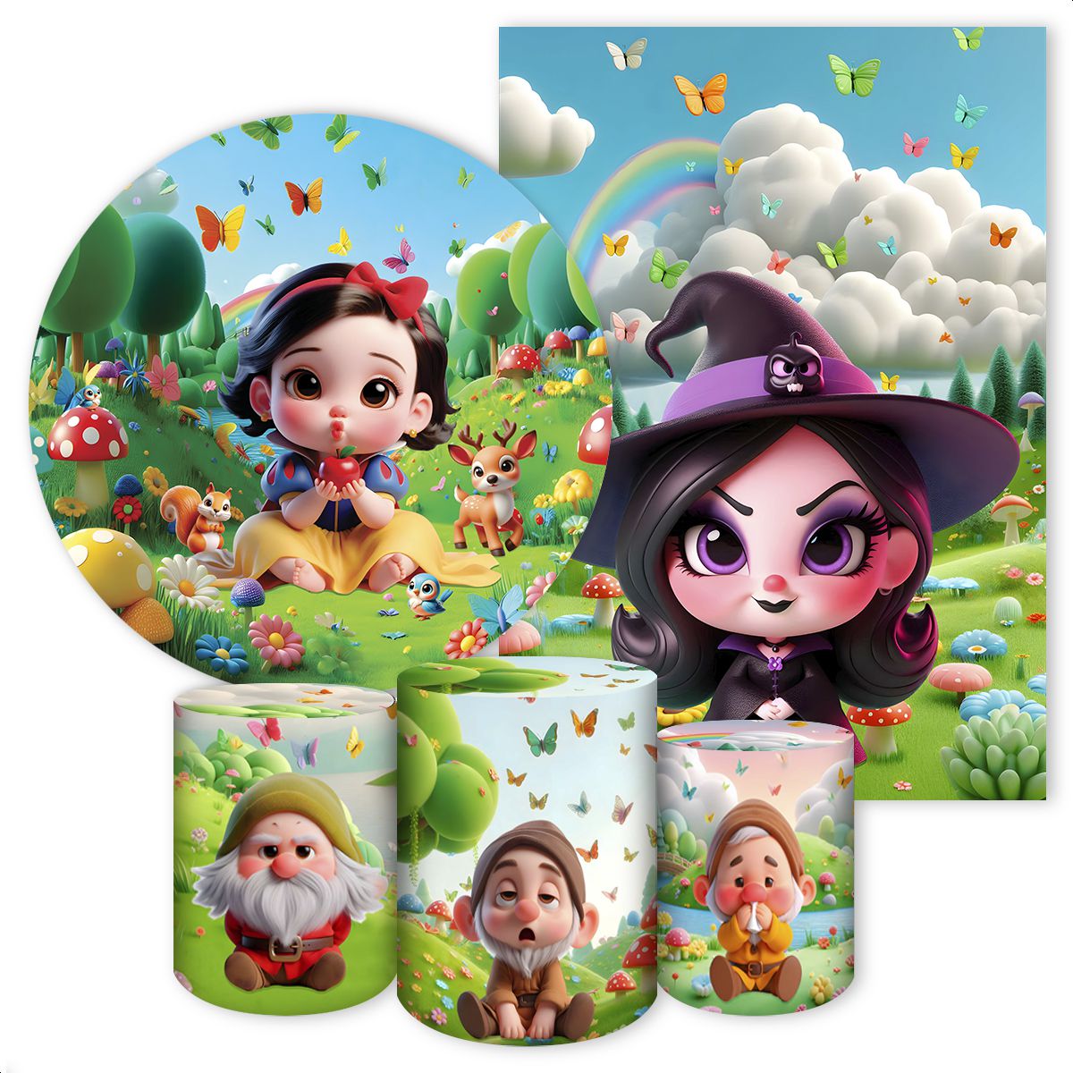 KIT 5 CAPAS BRANCA DE NEVE - 4620 - KIT 5 CAPAS 4620 - Painel Festivo