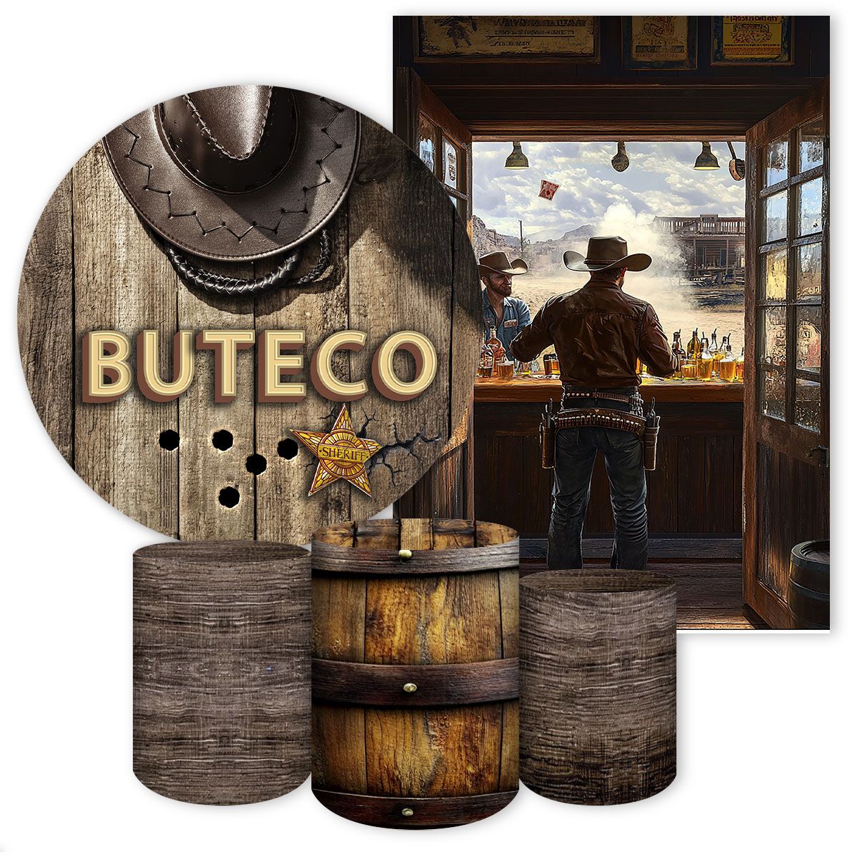 KIT 5 CAPAS BOTECO - 2743 - KIT 5 CAPAS 2743 - Painel Festivo