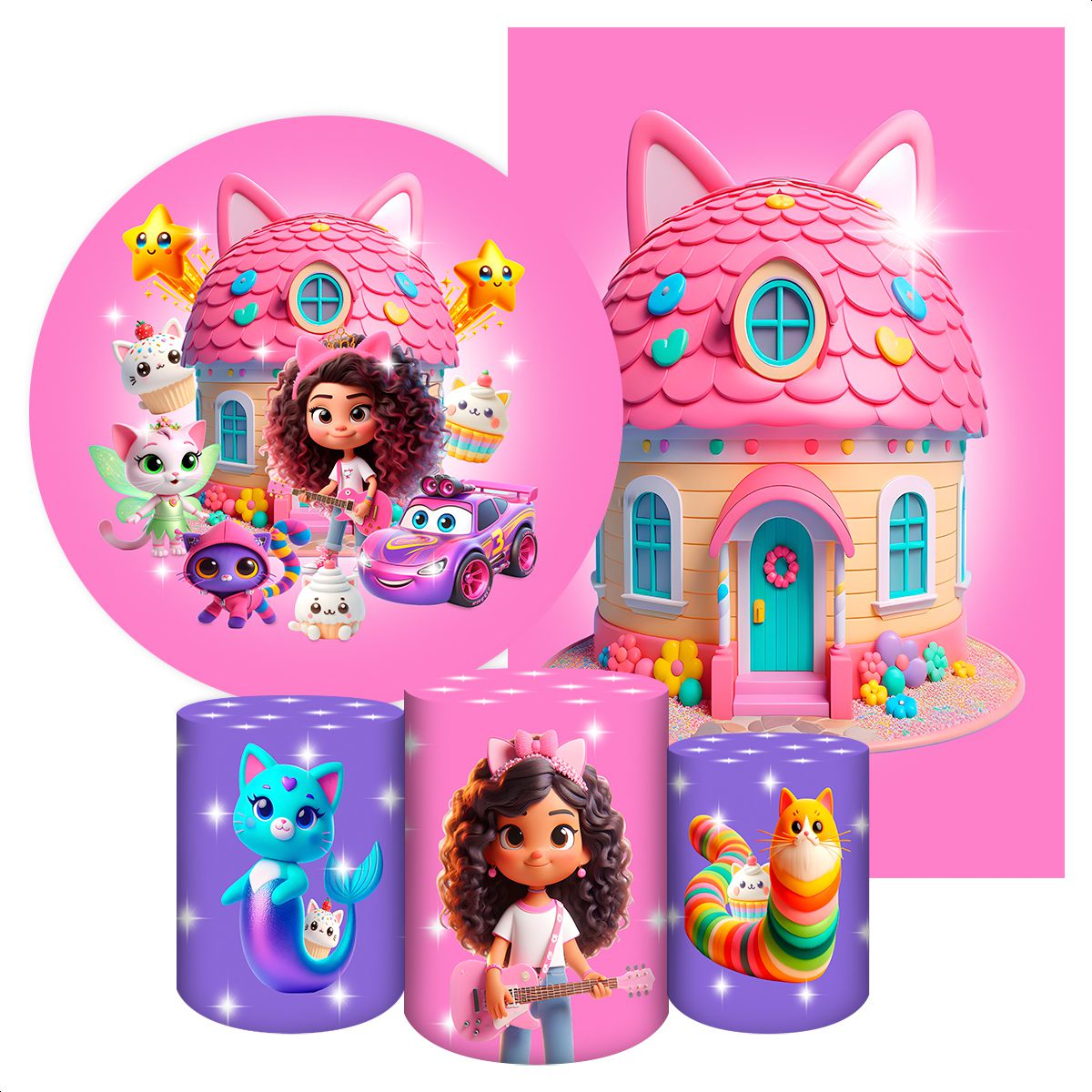 KIT 5 CAPAS CASA DA GABY - 2232 - KIT 5 CAPAS 2232 - Painel Festivo