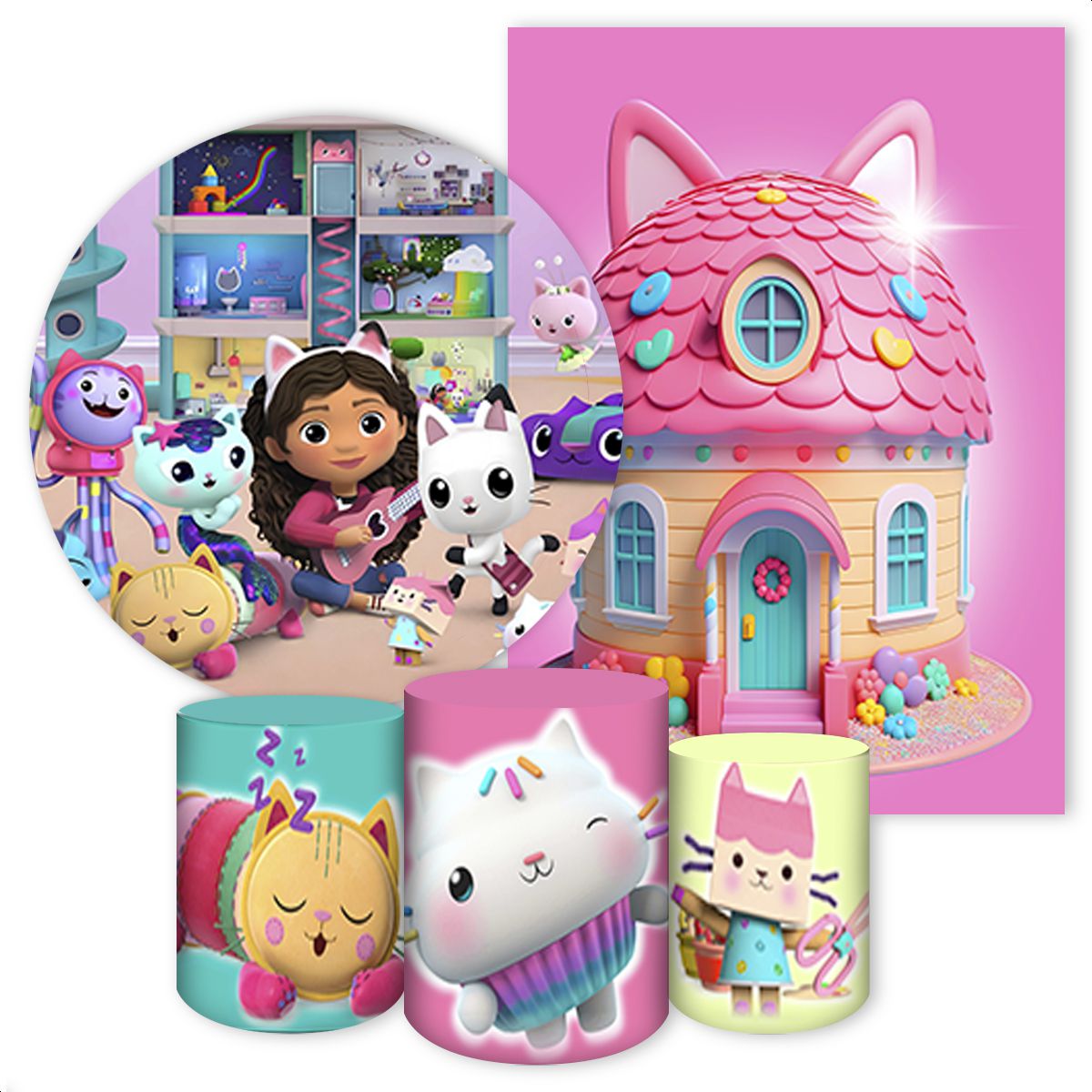 KIT 5 CAPAS CASA DA GABY - 4214 - KIT 5 CAPAS 4214 - Painel Festivo