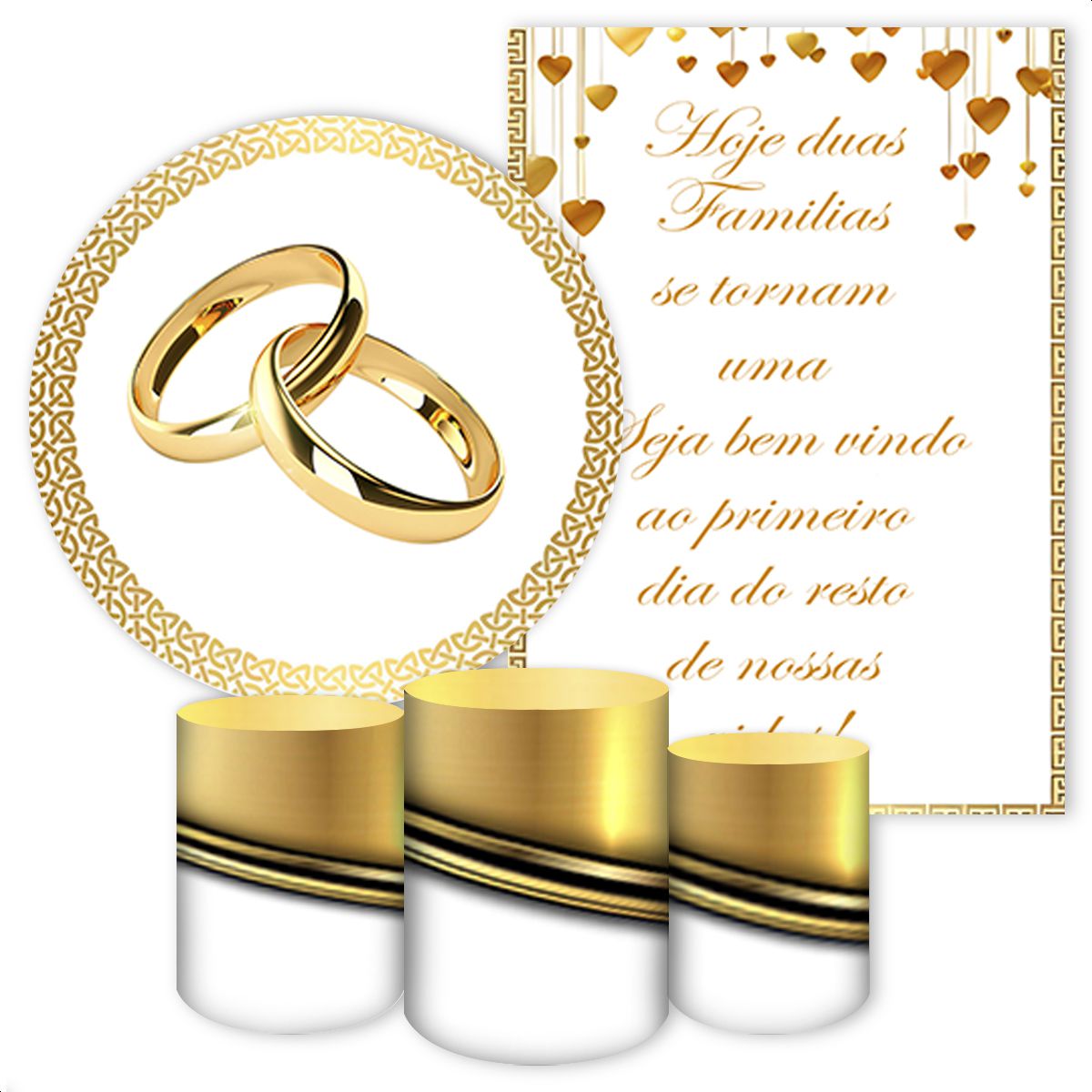 KIT 5 CAPAS CASAMENTO - 302 - KIT 5 CAPAS 302 - Painel Festivo