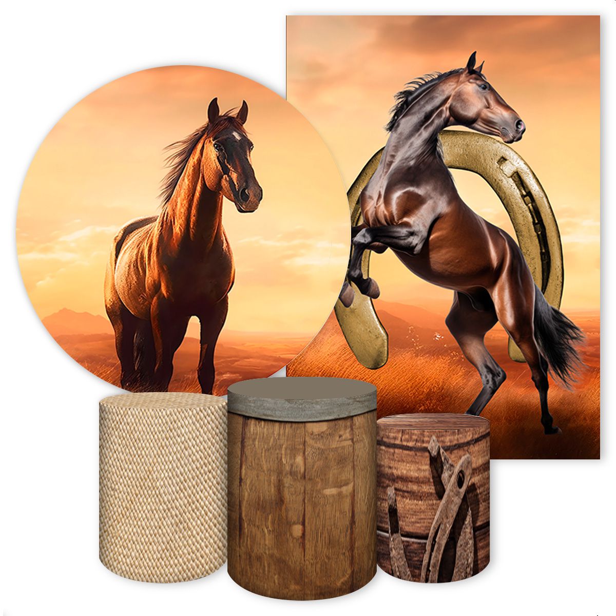 KIT 5 CAPAS CAVALO e COUNTRY - 451 - KIT 5 CAPAS 451 - Painel Festivo