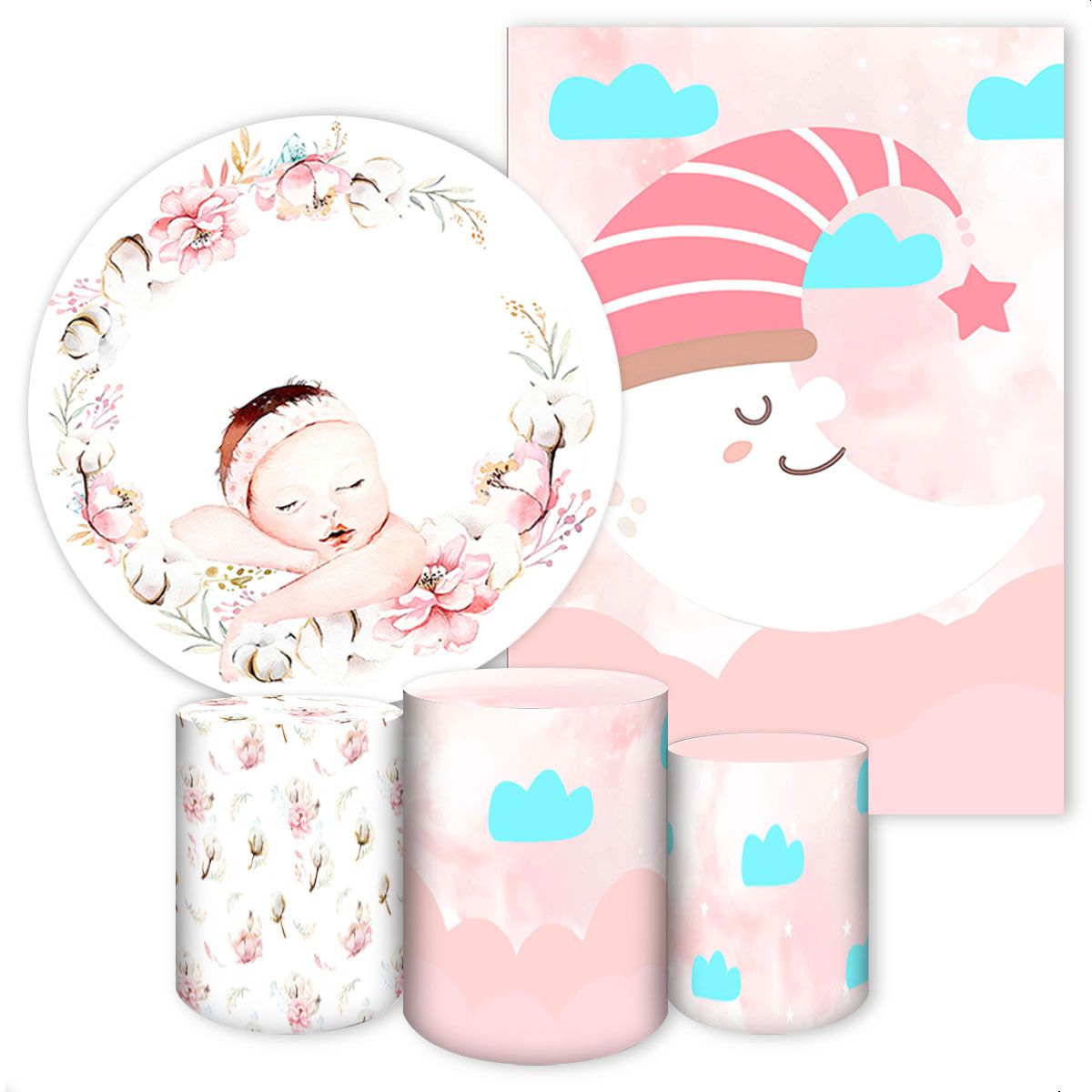 KIT 5 CAPAS CHÁ DE BEBE - 43 - KIT 5 CAPAS 43 - Painel Festivo