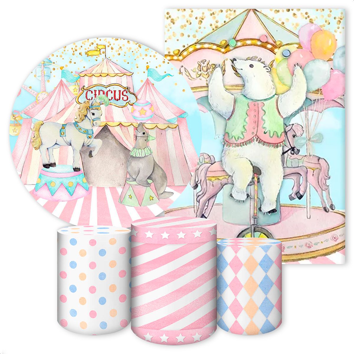 KIT 5 CAPAS CIRCO - 51 - KIT 5 CAPAS 51 - Painel Festivo