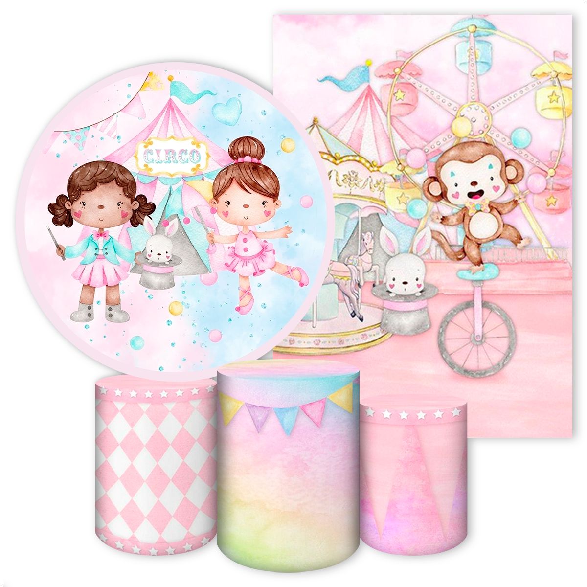 KIT 5 CAPAS CIRCO - 53 - KIT 5 CAPAS 53 - Painel Festivo