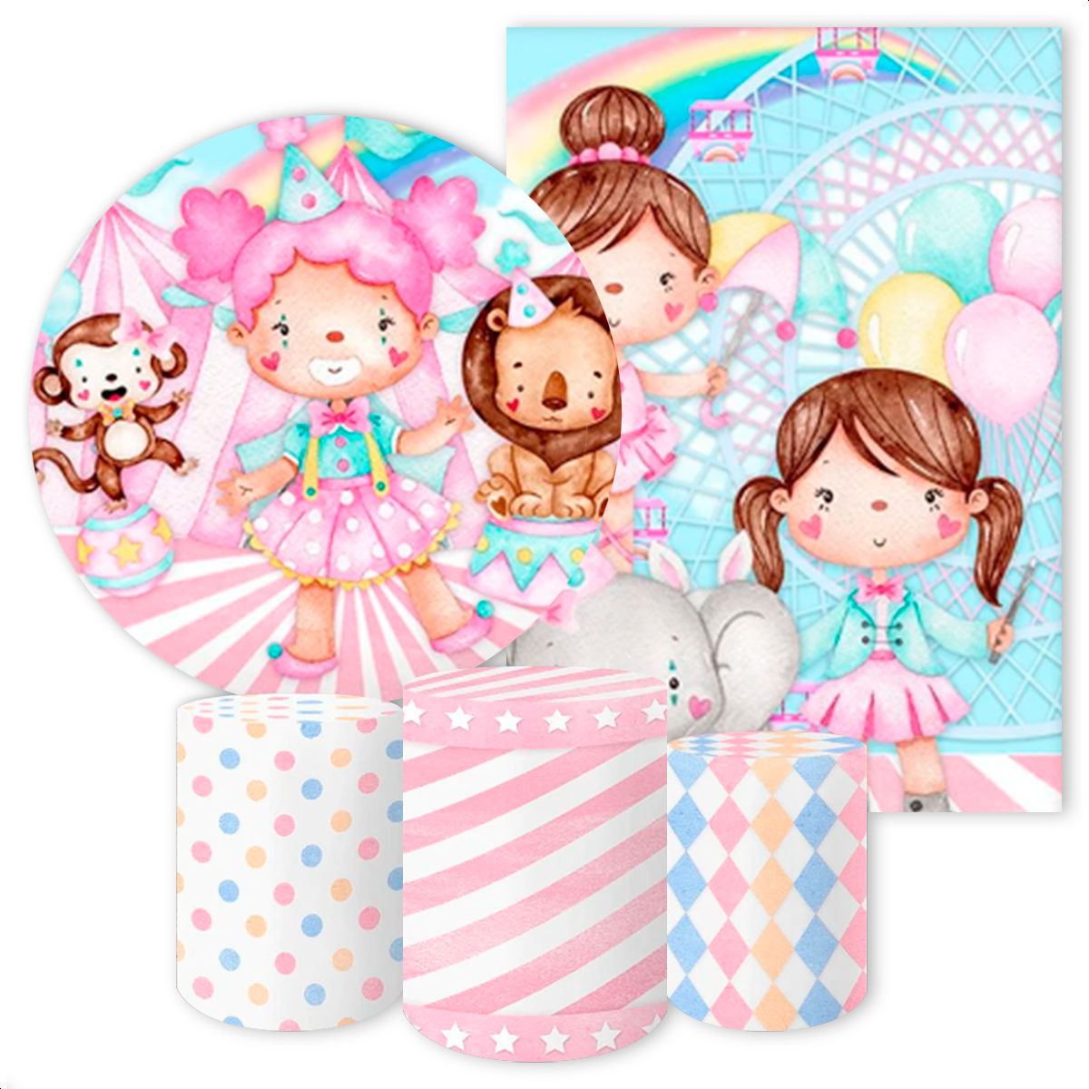 KIT 5 CAPAS CIRCO - 195 - KIT 5 CAPAS 195 - Painel Festivo