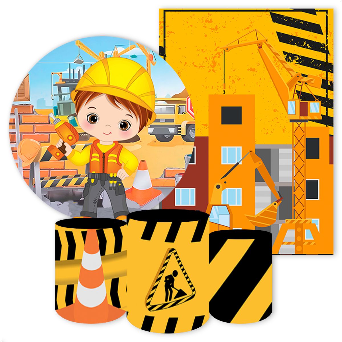 KIT 5 CAPAS CONSTRUÇÃO - 1200 - KIT 5 CAPAS 1200 - Painel Festivo