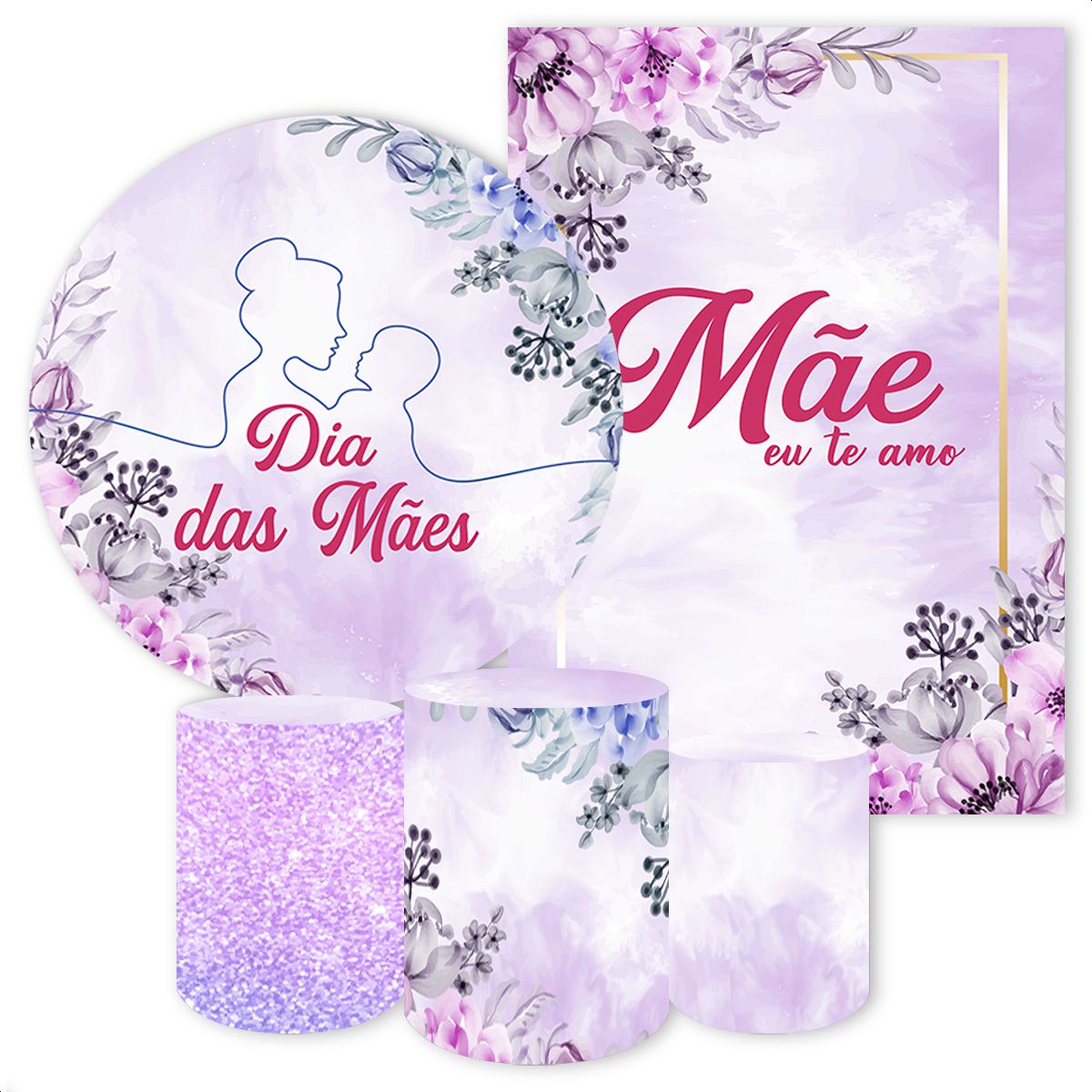 KIT 5 CAPAS DIA DAS MÃES - 398 - KIT 5 CAPAS 398 - Painel Festivo