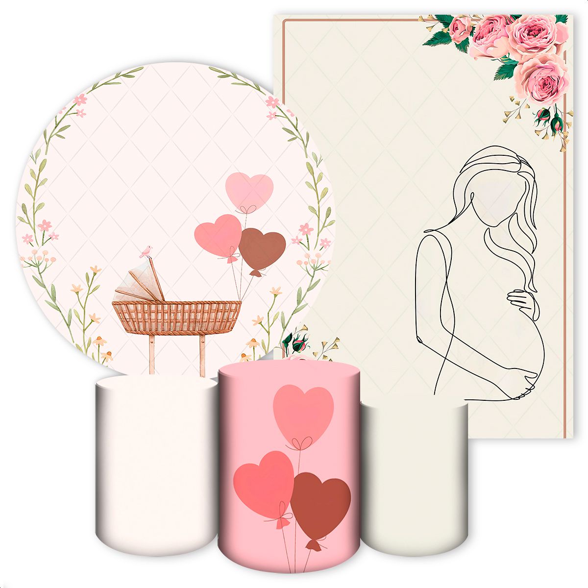 KIT 5 CAPAS DIA DAS MÃES - 426 - KIT 5 CAPAS 426 - Painel Festivo