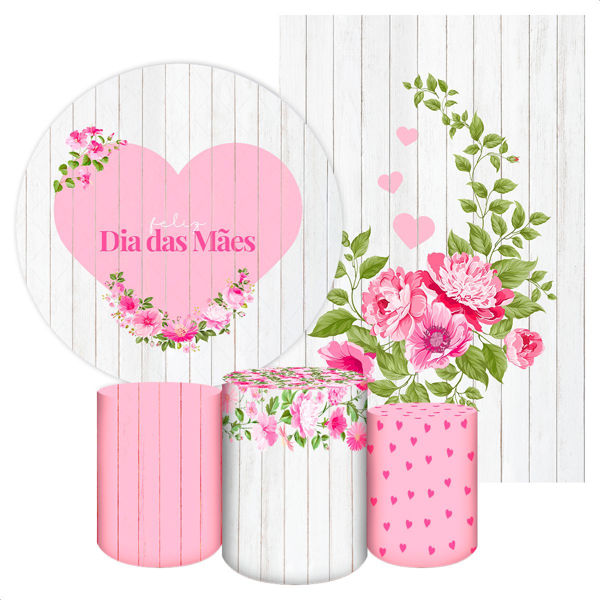 KIT 5 CAPAS DIA DAS MÃES - 2182 - KIT 5 CAPAS 2182 - Painel Festivo