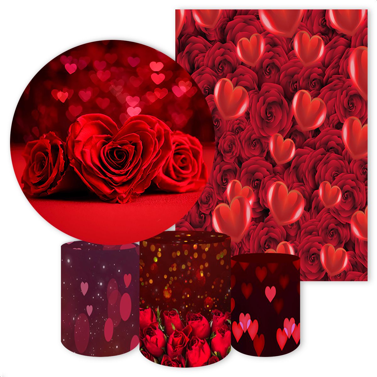 KIT 5 CAPAS DIA DOS NAMORADOS - 403 - KIT 5 CAPAS 403 - Painel Festivo