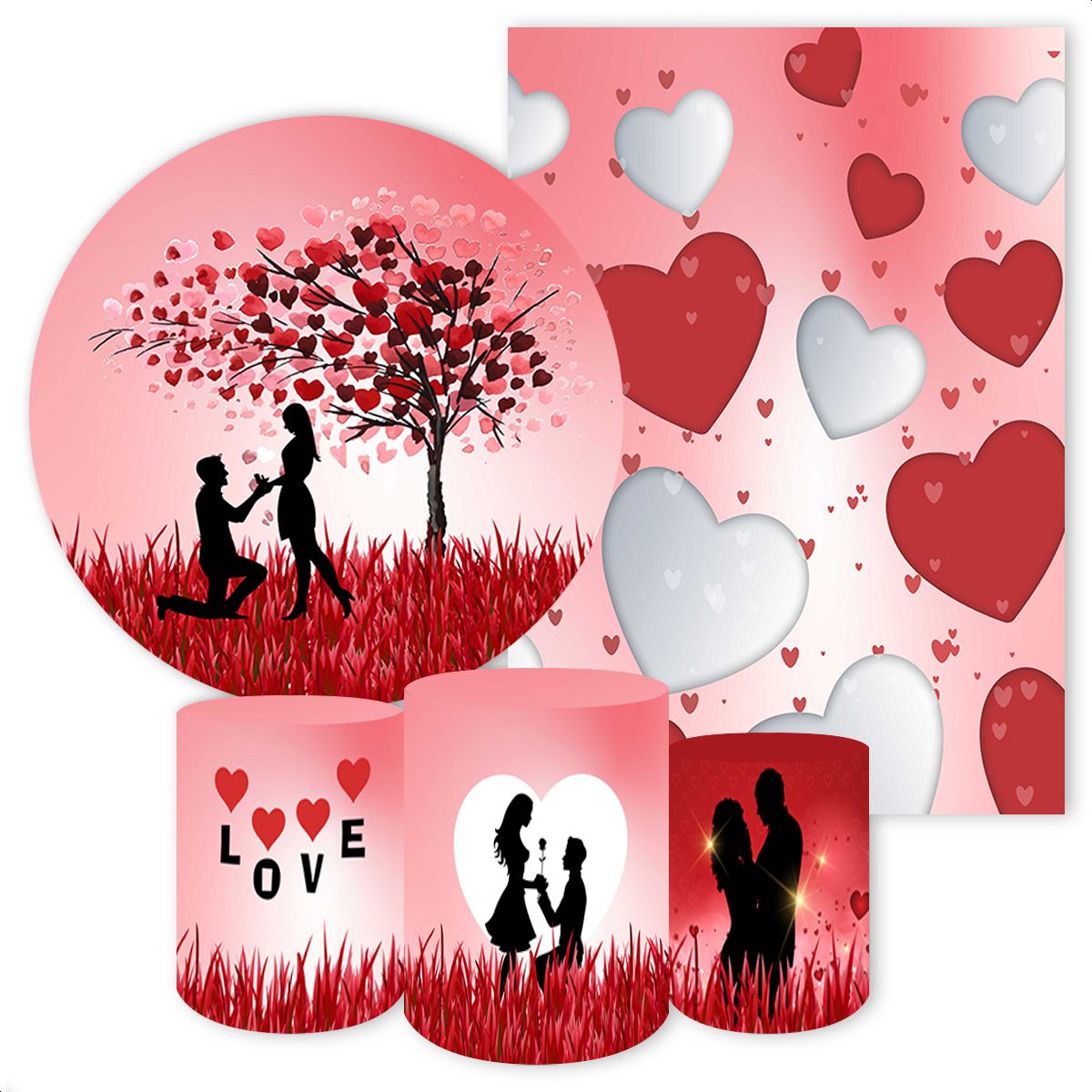 KIT 5 CAPAS DIA DOS NAMORADOS - 404 - KIT 5 CAPAS 404 - Painel Festivo