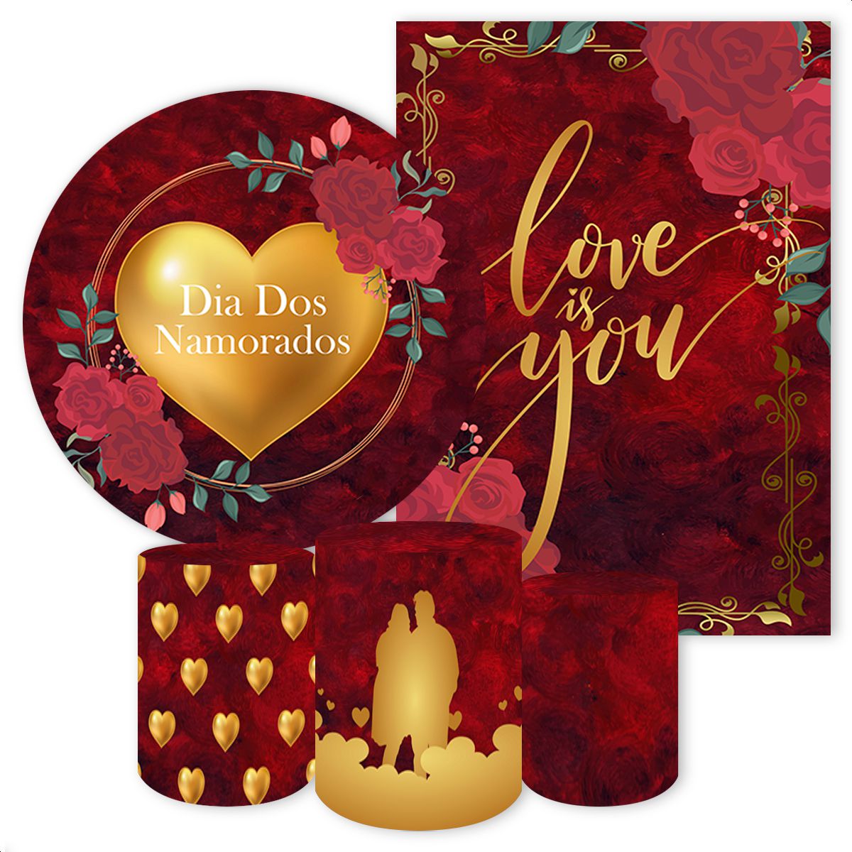 KIT 5 CAPAS DIA DOS NAMORADOS - 1996 - KIT 5 CAPAS 1996 - Painel Festivo