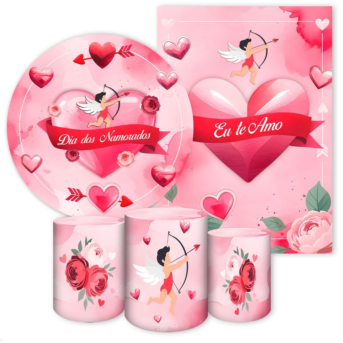 KIT 5 CAPAS DIA DOS NAMORADOS - 7052 - KIT 5 CAPAS 7052 - Painel Festivo