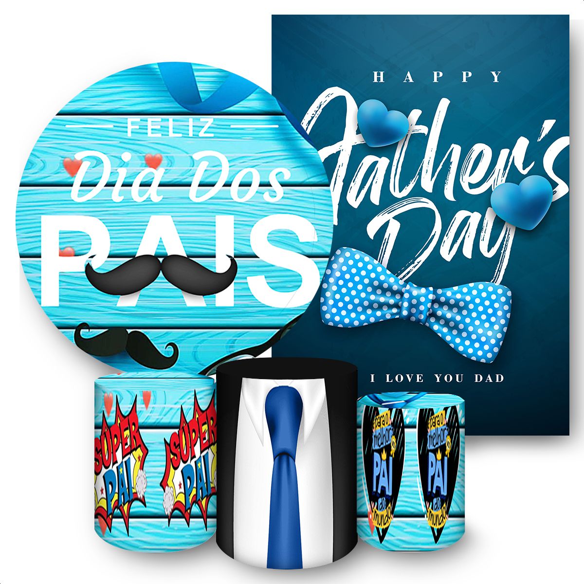 KIT 5 CAPAS DIA DOS PAIS - 61 - KIT 5 CAPAS 61 - Painel Festivo