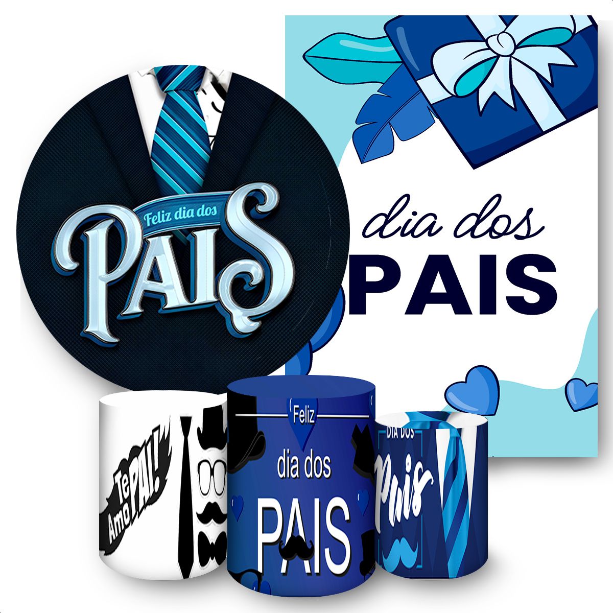 KIT 5 CAPAS DIA DOS PAIS - 348 - KIT 5 CAPAS 348 - Painel Festivo