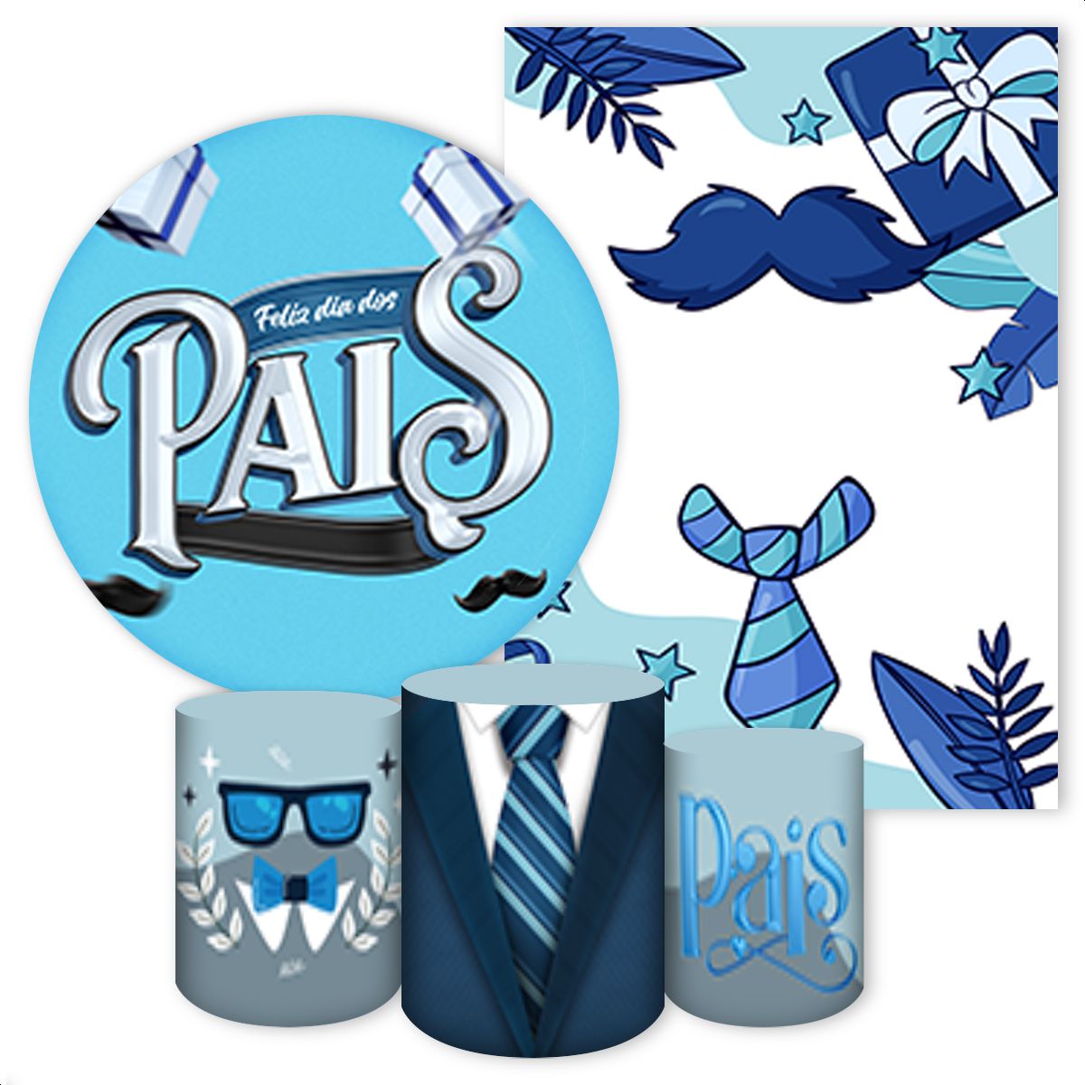 KIT 5 CAPAS DIA DOS PAIS - 2668 - KIT 5 CAPAS 2668 - Painel Festivo