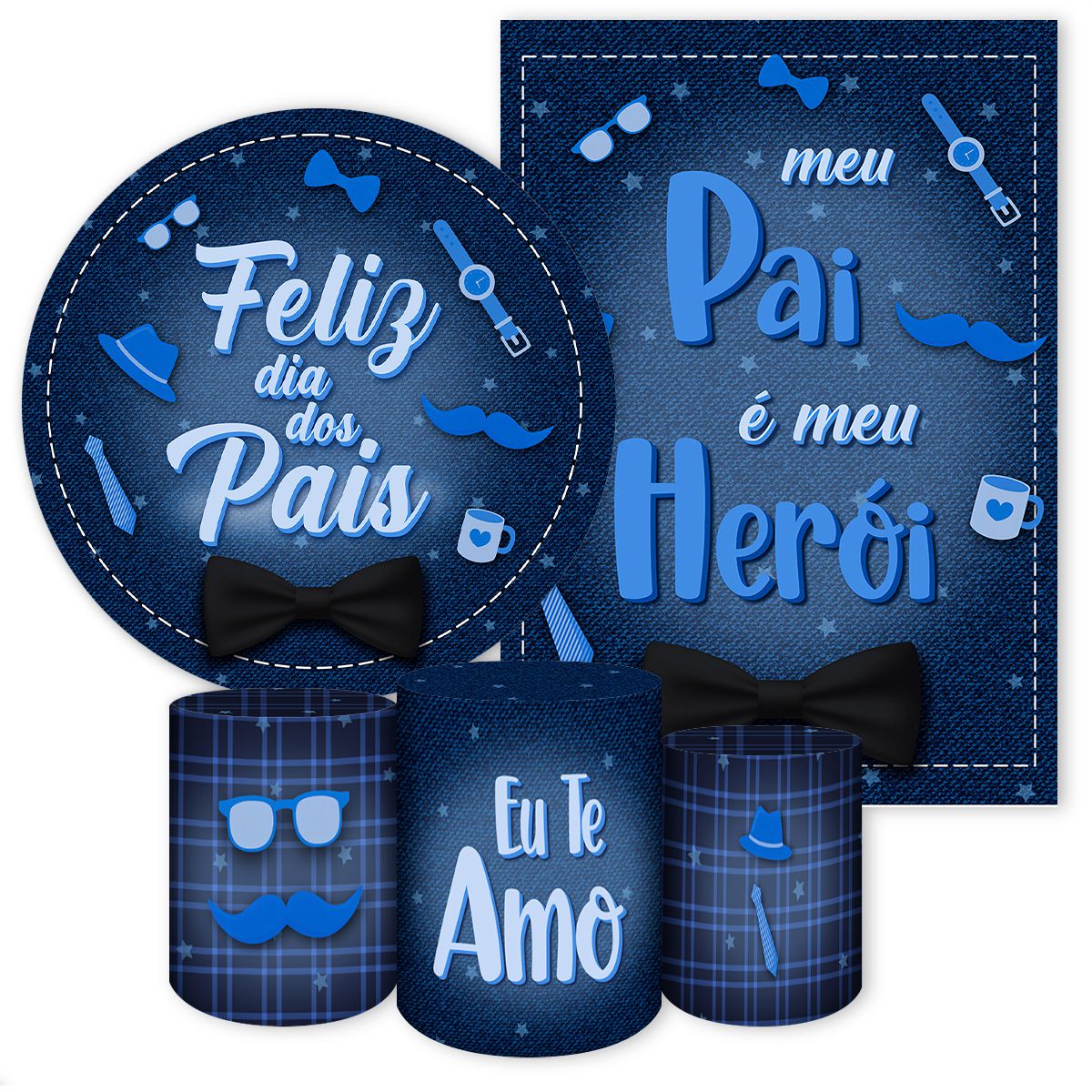 KIT 5 CAPAS DIA DOS PAIS - 7083 - KIT 5 CAPAS 7083 - Painel Festivo