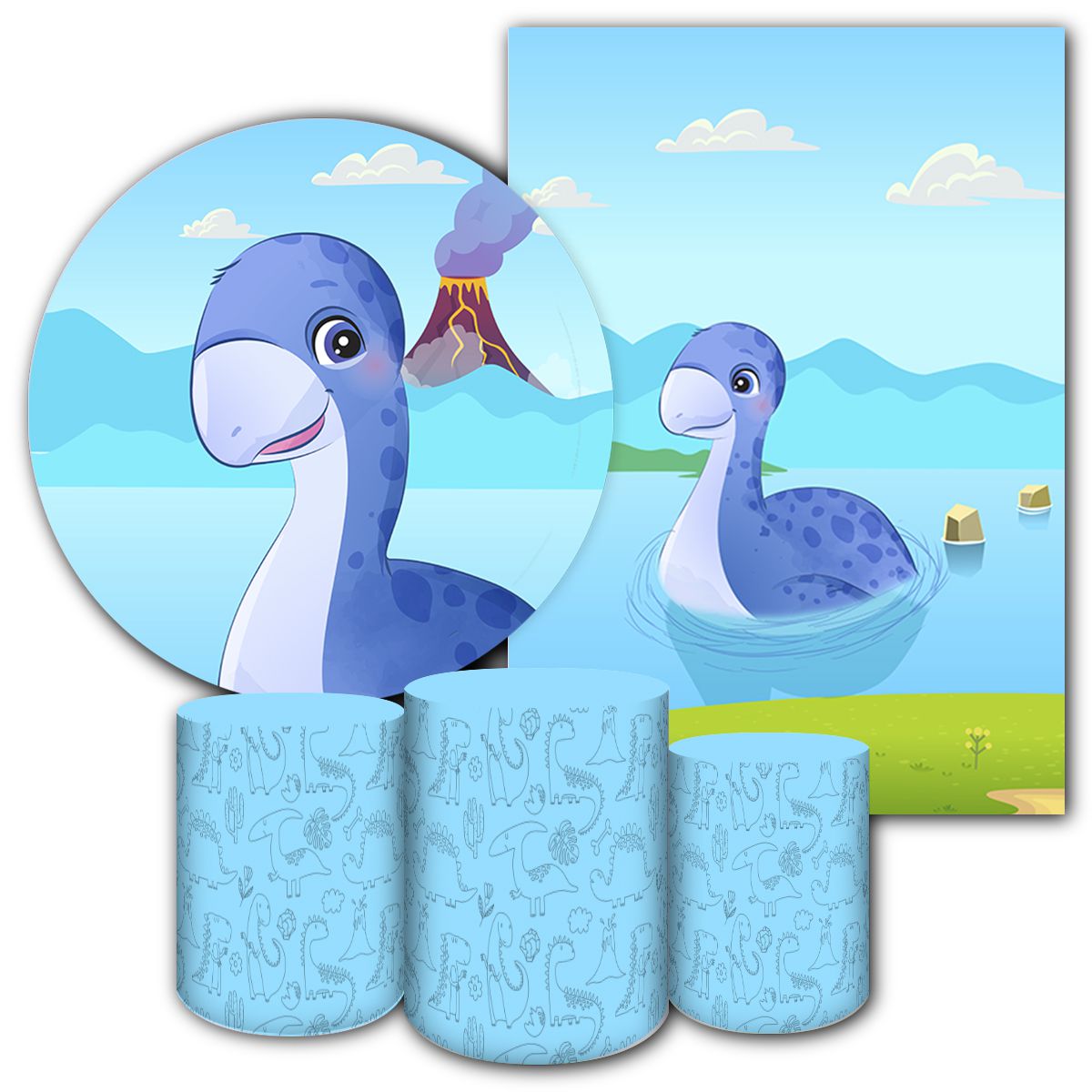 KIT 5 CAPAS DINO BABY - 3119 - KIT 5 CAPAS 3119 - Painel Festivo
