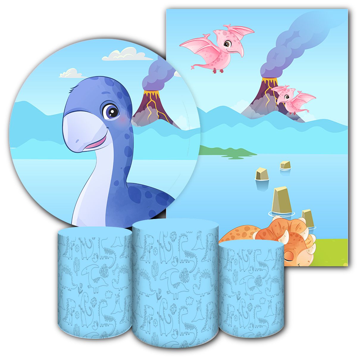 KIT 5 CAPAS DINO BABY - 3120 - KIT 5 CAPAS 3120 - Painel Festivo